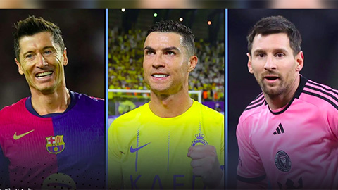 Ronaldo mất ngôi đầu vào tay Messi